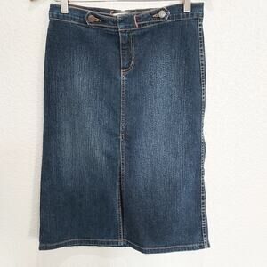 Vintage Joie Denim Midi Skirt Size 8